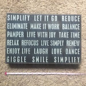 simplify Primitives by Kathy sign large NWOT
